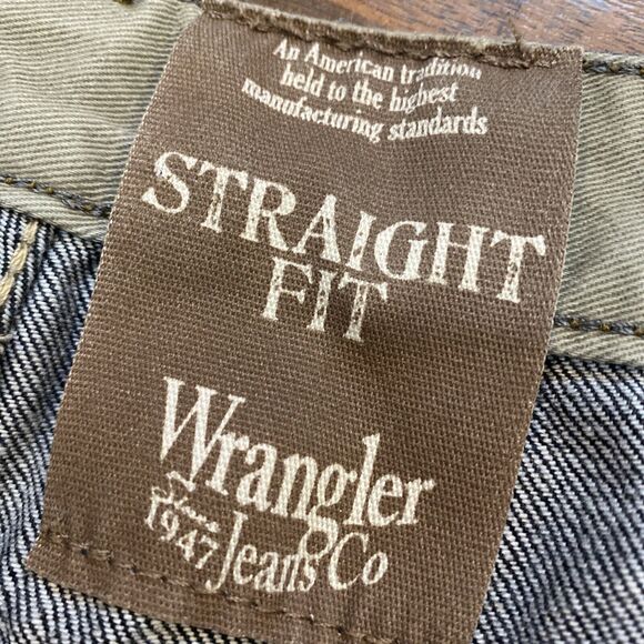 Wrangler jeans Mens 36x32 Blue Straight Fit Relaxed Cotton Work Western Durable - Picture 4 of 10